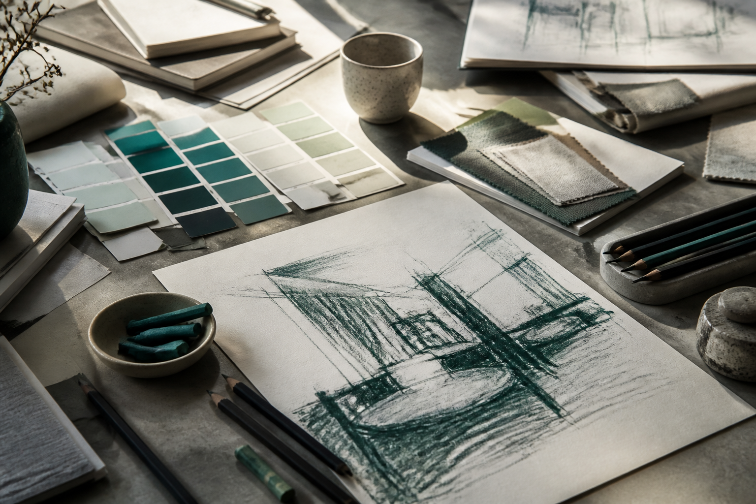 Creative design studio work
