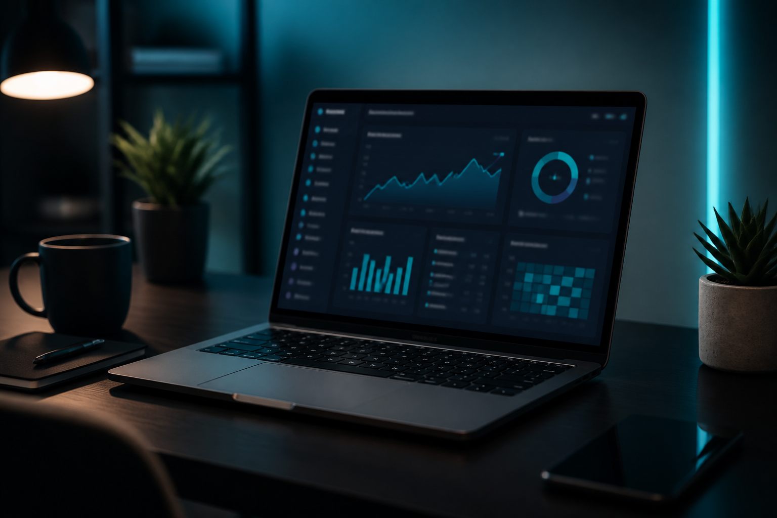 SaaS product dashboard concept